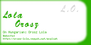 lola orosz business card
